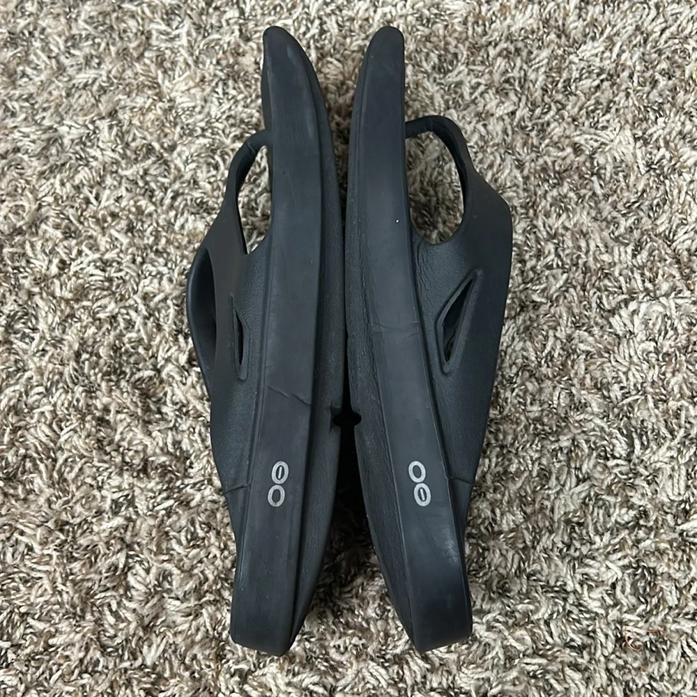 OOFOS Unisex OOriginal Thong Sandal Flip Flop Black Mens Sz 12